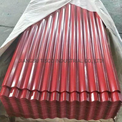 Ral Color GI Roofing Sheet PPGI Roof Sheet G350 12 Foot Corrugated Metal Wave Type